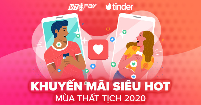 Giảm giá 50% – Tặng miễn phí Voucher Tinder Gold – Tinder Plus tại Ví VTC Pay